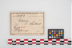 Etikett zu Bronzebuckelarmreif (NHMW-PRAE-025758)